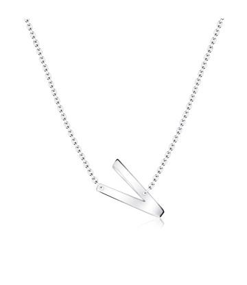 Letter V Silver Necklace SPE-5536